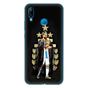 Чехлы для Huawei P20 Lite (2019) (Leo чемпион) (AlphaPrint) (Месси Король)