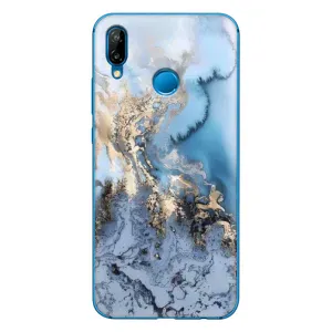 Мраморный чехол на Huawei P20 Lite (2019) (VPrint) (Нежный мрамор)
