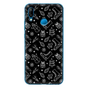 Новогодние, Праздничные Чехлы для Huawei P20 Lite (2019) - 2024 год (Новогодний фон)