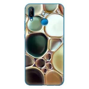 Мраморный чехол на Huawei P20 Lite (2019) (VPrint) (Радужный Мрамор)