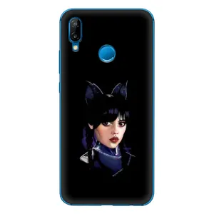 Чехлы Венсдей на Huawei P20 Lite (2019) Уэнсдей (AlphaPrint) (серьезная Уэнздей)