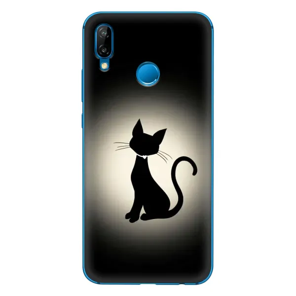 Чехол с принтом «Силуэт котика» для Huawei P20 Lite (2019) Чехол с принтом «Силуэт котика» для Huawei P20 Lite (2019)