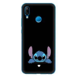 Чехол с принтом Стич на Huawei P20 Lite (2019) (Стич на черном)