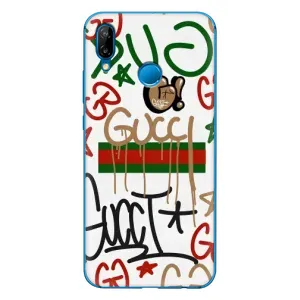 Брендновые Чехлы для Huawei P20 Lite (2019) - (PREMIUMPrint) (Стиль GUUCI)