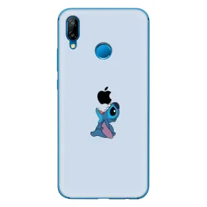 Чехол с принтом Стич на Huawei P20 Lite (2019) (Stitch apple)