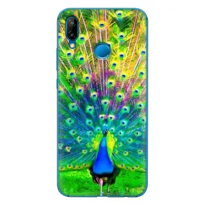 Чехол с птицами на Huawei P20 Lite (2019) (VPrint) (Яркий Павлин)