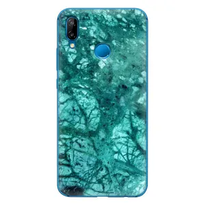 Мраморный чехол на Huawei P20 Lite (2019) (VPrint) (Зеленый мрамор)