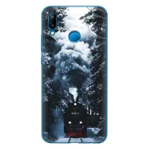 Новогодние, Праздничные Чехлы для Huawei P20 Lite (2019) - 2024 год (Зимний поезд)