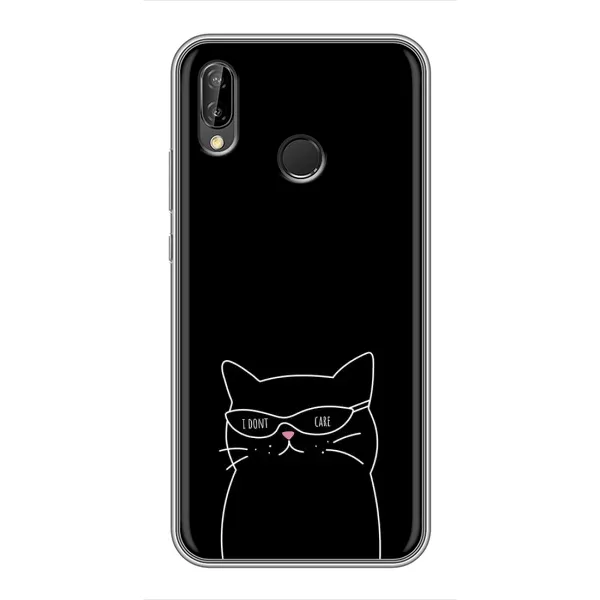 Чехол с принтом «Равнодушный кот» для Huawei P20 Lite (ANE-L02)
