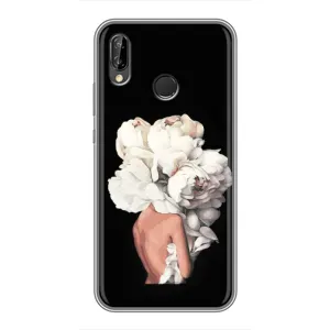 Чехлы (ART) Цветы на Huawei P20 Lite, Ane-L02 (VPrint) (Білі квіти)