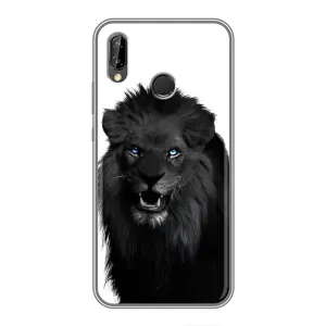 Чехлы с картинками животных Huawei P20 Lite, Ane-L02 (Черный ЛЕВ)
