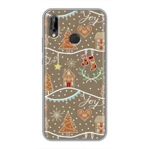 Новогодние, Праздничные Чехлы для Huawei P20 Lite, Ane-L02 - 2024 год (Новогодние пряники)