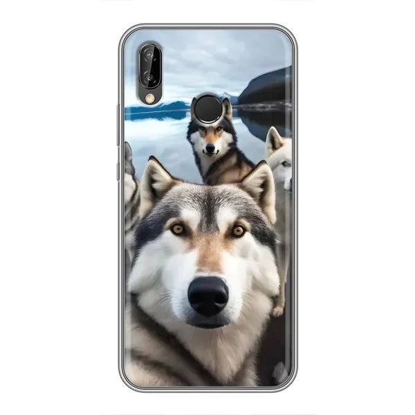 Чехол с принтом «Селфи ХАски» для Huawei P20 Lite (ANE-L02)