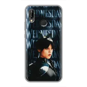 Чехлы Венсдей на Huawei P20 Lite, Ane-L02 Уэнсдей (AlphaPrint) (Уэнздей кошка)