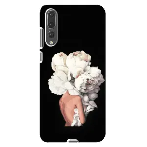Чехлы (ART) Цветы на Huawei P20 Pro, CLT-L04 (VPrint) (Белые цветы)