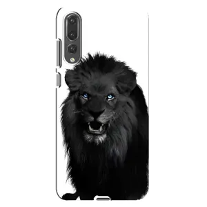 Чехлы с картинками животных Huawei P20 Pro, CLT-L04 (Черный ЛЕВ)