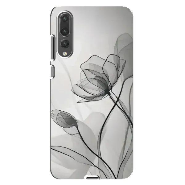 Чехол с принтом «Черные цветы» для Huawei P20 Pro (CLT-L04) Чехол с принтом «Черные цветы» для Huawei P20 Pro (CLT-L04)