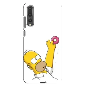 Чехол с Симпсонами для Huawei P20 Pro, CLT-L04 (VPrint) (Гомер с пончиком)