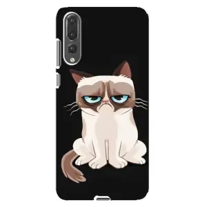 Чехол с принтом для Huawei P20 Pro, CLT-L04 (AlphaPrint) Модные коты (Грустный кот)
