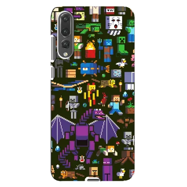 Чехол с принтом «Коллаж Майнкрафт» для Huawei P20 Pro (CLT-L04)