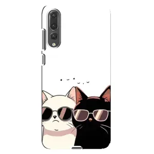 Чехол с рисунком кот на Huawei P20 Pro, CLT-L04 (Коты в очках)