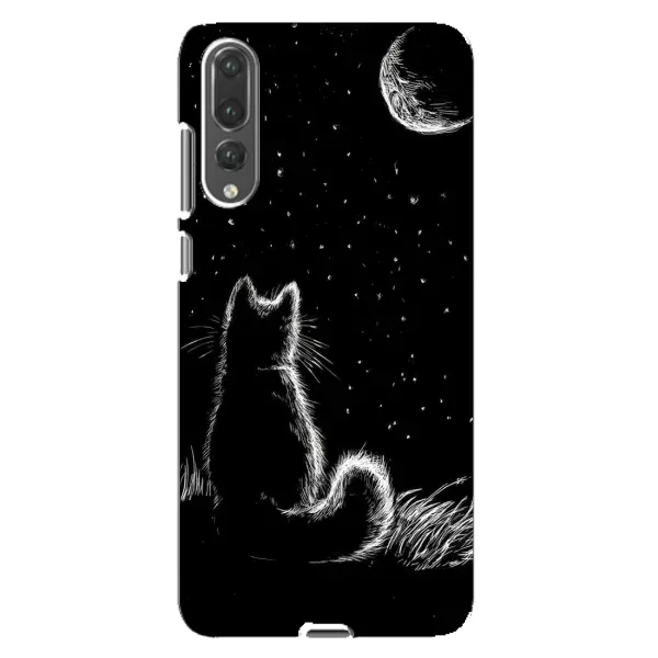 Чехол с принтом «Котик и луна» для Huawei P20 Pro (CLT-L04)