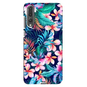Чехол для Хуавей П20 Про - с принтом (Дизайнерские) (AlphaPrint) (Красочные цветы)