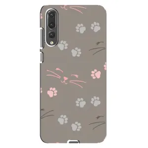Чехол с рисунком кот на Huawei P20 Pro, CLT-L04 (Лапы и усы)