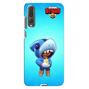 Чехол для Huawei P20 Pro, CLT-L04 Бравл Старс (VPrint) (Леон акула)