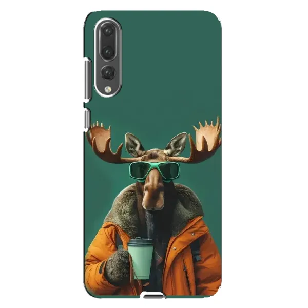 Чехол с принтом «Лось с кофе» для Huawei P20 Pro (CLT-L04)
