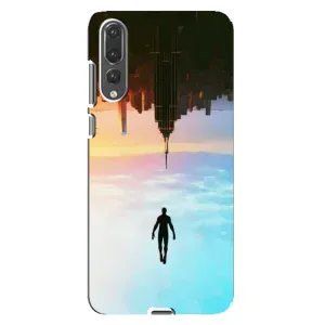 Чехол с человеком пауком для Huawei P20 Pro, CLT-L04 - (AlphaPrint) (Паук человек)