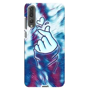 Чехол с принтом для Huawei P20 Pro, CLT-L04 (AlphaPrint - Знак сердечка) (Радужное сердце)