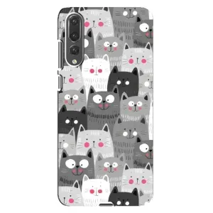 Чехлы с Котиками для Huawei P20 Pro, CLT-L04 (VPrint) (Рисованные котики)