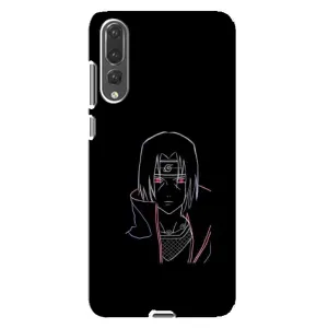 Чехлы на тему: Итачи Учиха для Huawei P20 Pro, CLT-L04 (AlphaPrint) (силуэт Итачи)