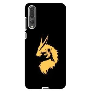 Naruto Anime Чехлы для Хуавей П20 Про (AlphaPrint) (силуэт Курама Наруто)