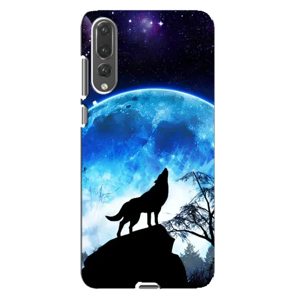 Чохол з принтом «Вовк на місяць» для Huawei P20 Pro (CLT-L04)