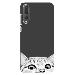 Чехол на Хуавей П20 Про с Котами (VPrint) (Выглядывает кот)