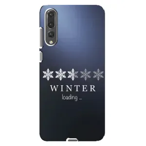 Зимние Чехлы для Хуавей П20 Про - прозрачный фон (Winter loading)