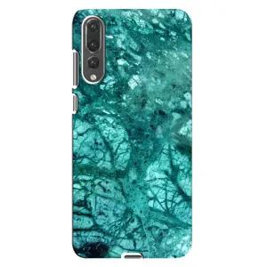 Мраморный чехол на Huawei P20 Pro, CLT-L04 (VPrint) (Зеленый мрамор)