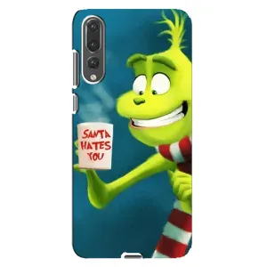 Різдвяні Чохли для Huawei P20 Pro, CLT-L04 (VPrint) (Зелений Грінч)