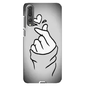 Чехол с принтом для Huawei P20 Pro, CLT-L04 (AlphaPrint - Знак сердечка) (Значок Love)