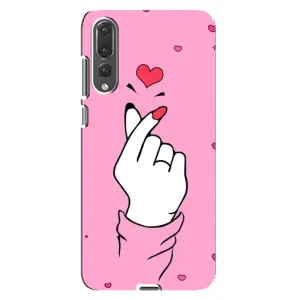 Чехол с принтом для Huawei P20 Pro, CLT-L04 (AlphaPrint - Знак сердечка)