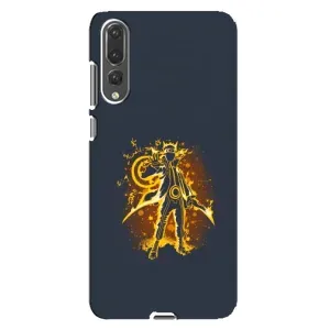 Naruto Anime Чехлы для Хуавей П20 Про (AlphaPrint) (золотой Наруто)
