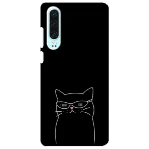 Чохол з малюнком кіт на Huawei P30 (Байдужий кіт)