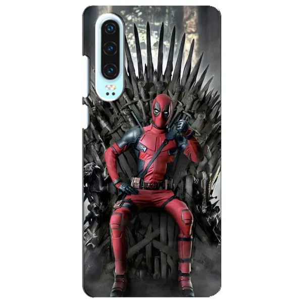 Чохол з принтом «Дедпул на троні» для Huawei P30