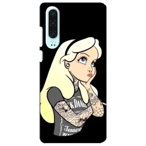 Чохол з друком для Huawei P30 - (Мода) (AlphaPrint) (Дівчина в тату)
