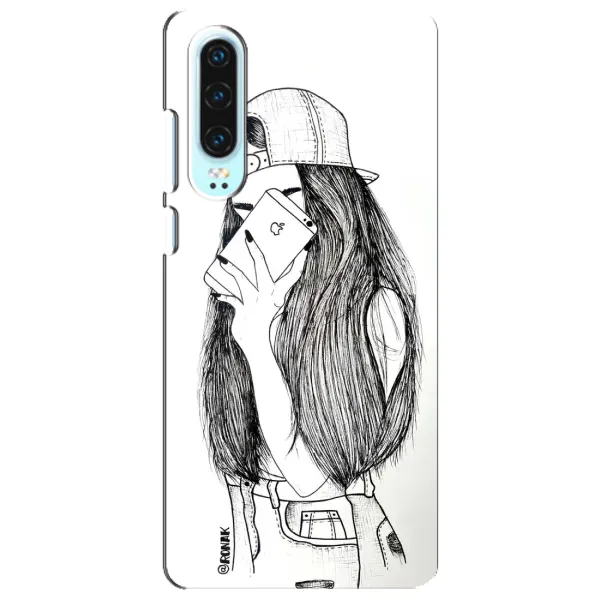 Чохол з принтом «Фото дівчини» для Huawei P30