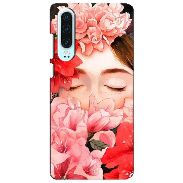 Чехол с принтом «Глаза в цветах» для Huawei P30