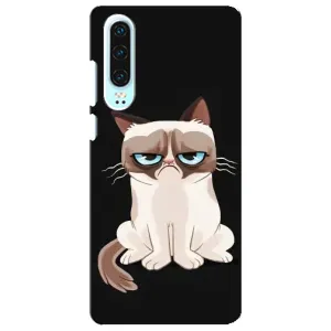 Чохол з принтом для Huawei P30 (AlphaPrint) Модні коти (Сумний кіт)