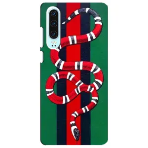 Чохли  GUCCI для Хуавей P30 (AlphaPrint) (Gucci змія)